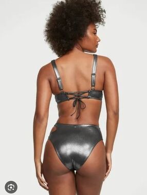 Victoria's Secret Metallic Black Two-Piece Bikini